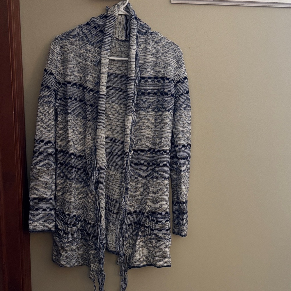 Vanity Gray and Black Women's Cardigan Sweater